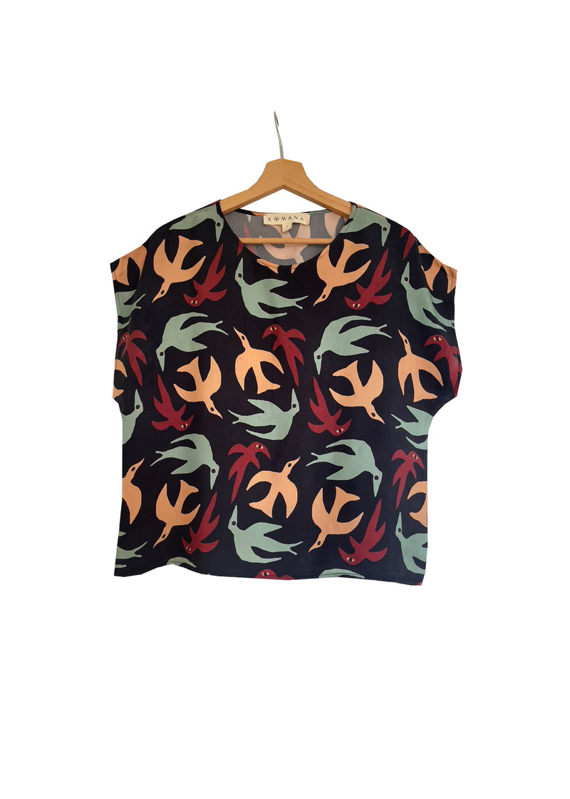 Ninette Top Autumn Birds KOMANA