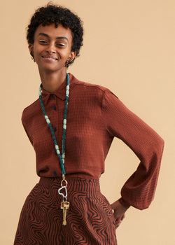 Fiona Blouse Jacquard Cupro