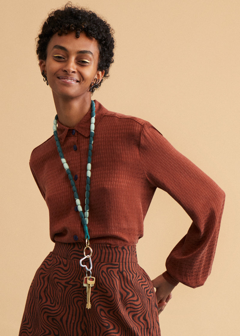 Fiona Blouse Jacquard Cupro