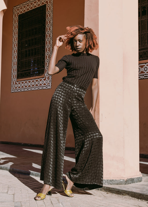 Birkin Trousers Black Square KOMANA