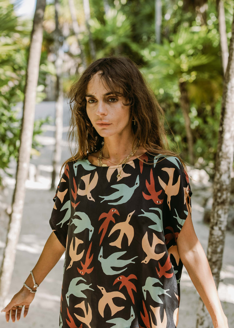 Ninette Top Autumn Birds KOMANA