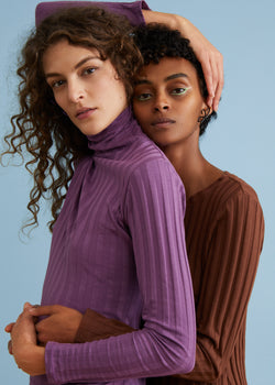 Organic Rib Turtlenecks KOMANA