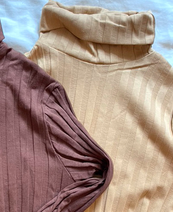 Organic Rib Turtlenecks