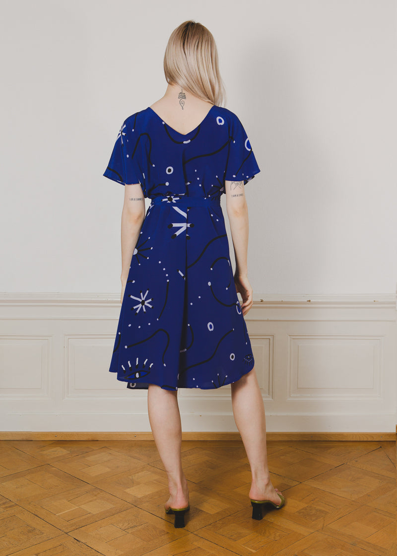 Astra Wrap Dress Ciel Fou KOMANA