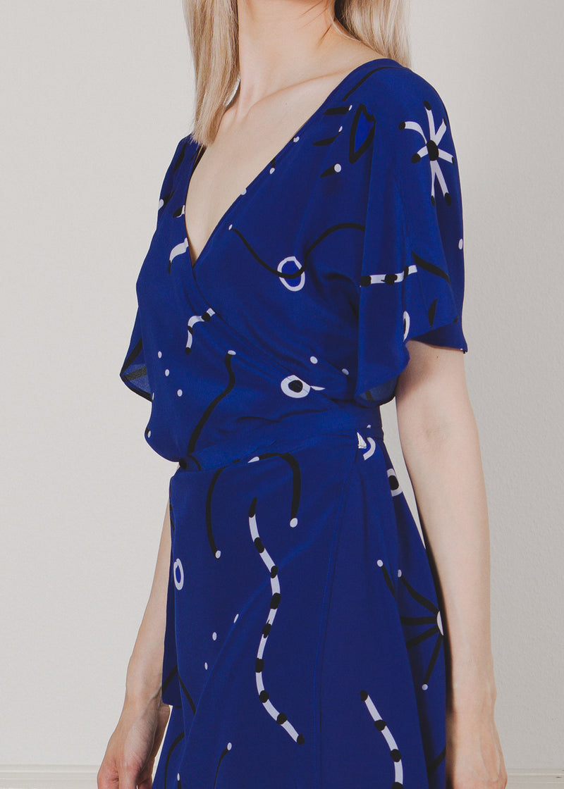 Astra Wrap Dress Ciel Fou KOMANA