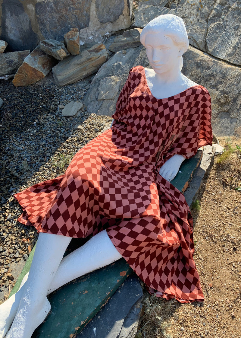 Astra Wrap Dress Acrobat Print