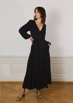 Beatrix Wrap Dress black