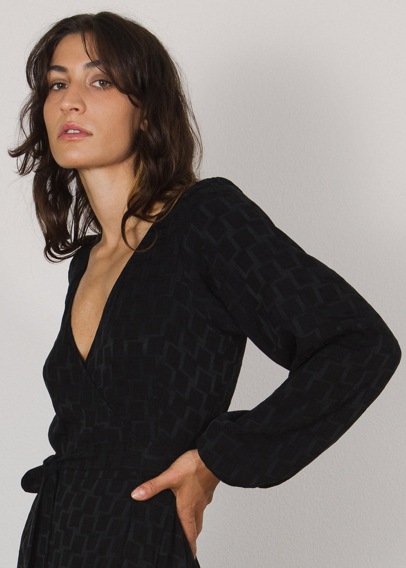 Beatrix Wrap Dress black