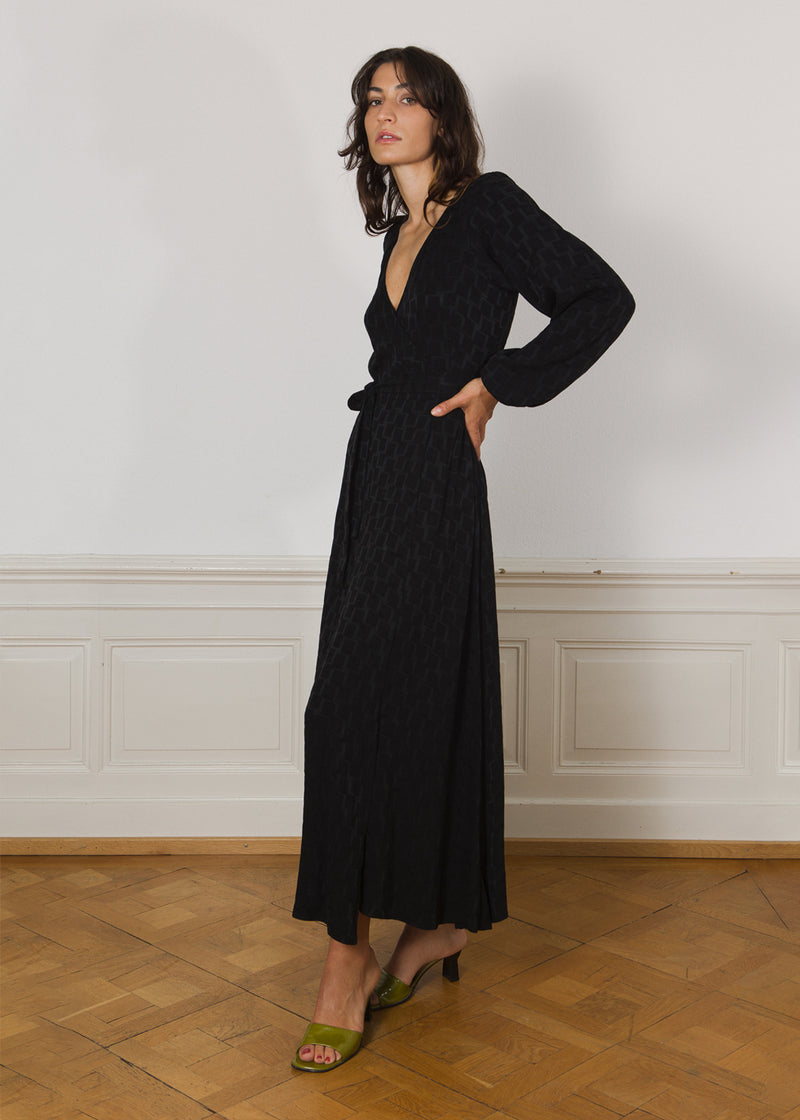 Beatrix Wrap Dress black