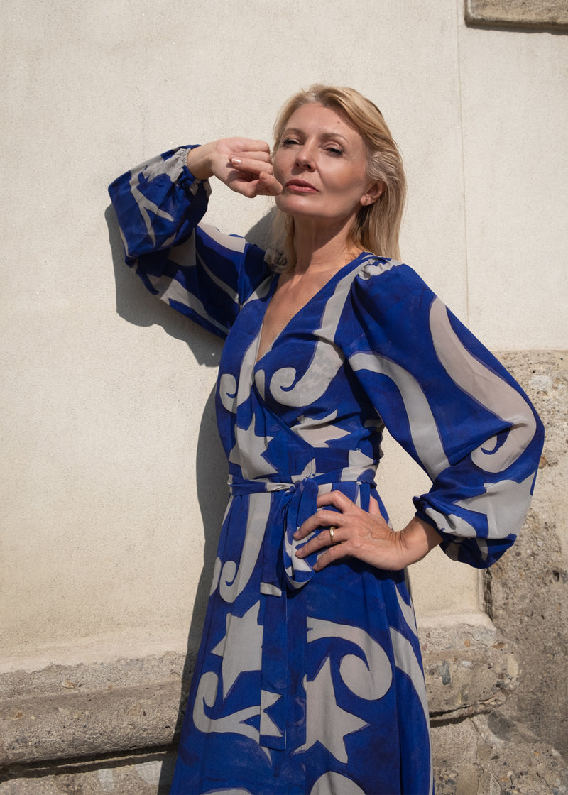 Beatrix Dress Picasso Blue