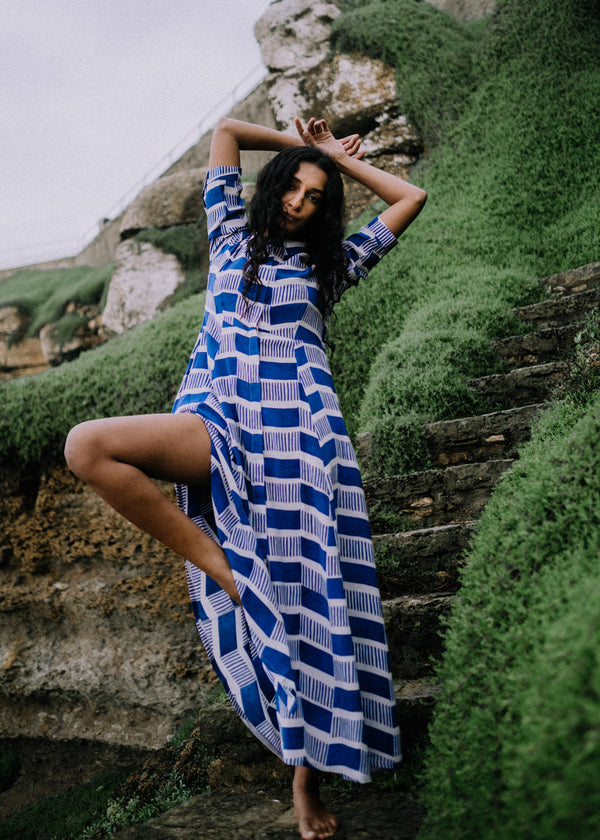 Cilla Dress Facade Blue