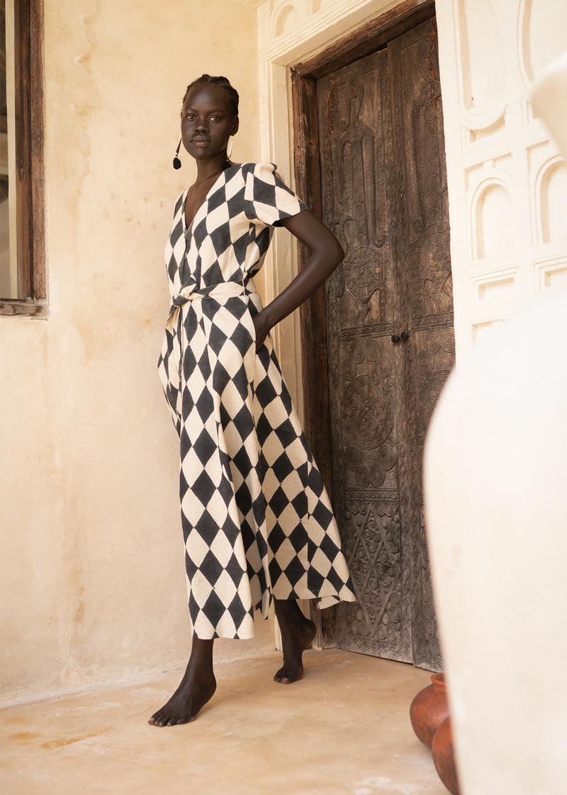 Clarita Dress Diamond Black
