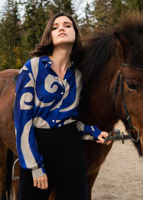 Fiona Blouse Picasso Blue