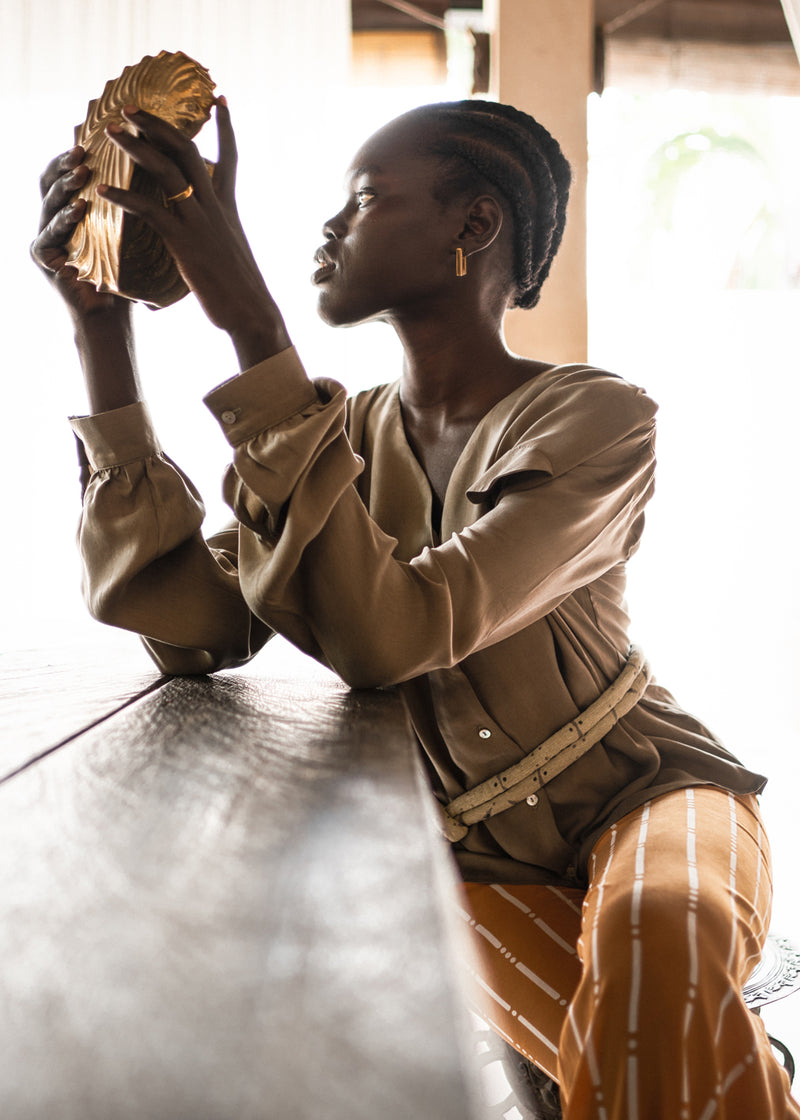 Kimmi Trousers Bamboo Mustard