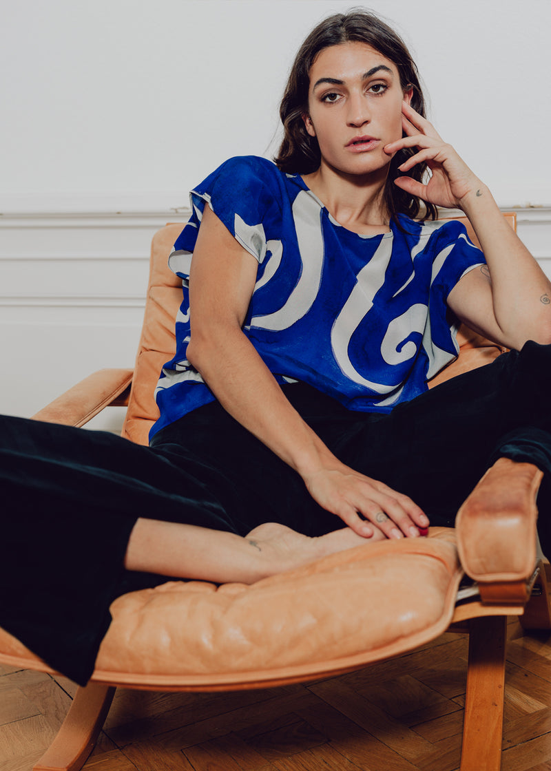 Ninette Top in Picasso Blue