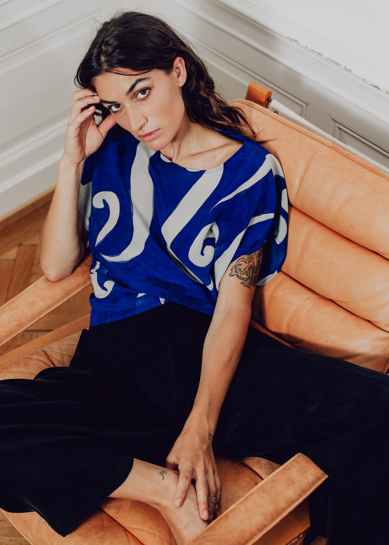 Ninette Top in Picasso Blue