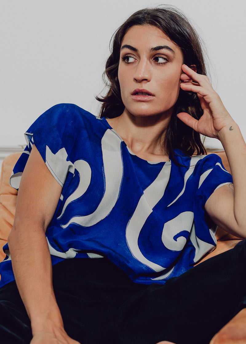 Ninette Top in Picasso Blue