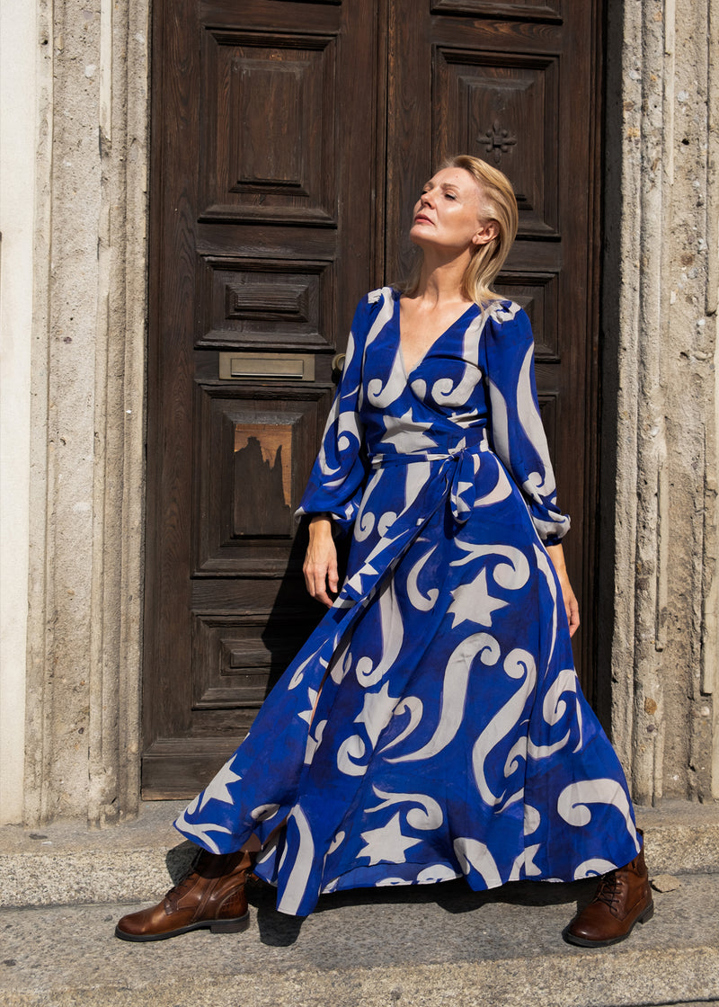 Beatrix Dress Picasso Blue