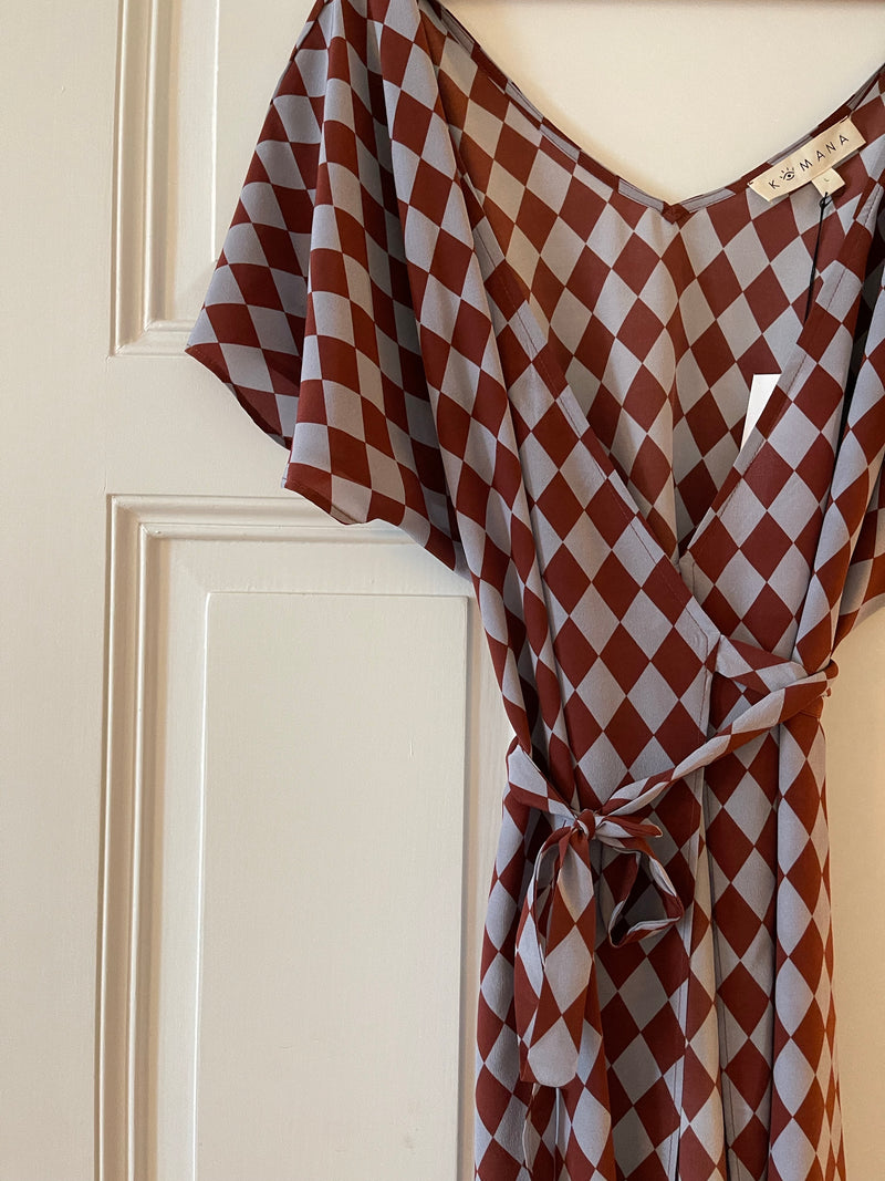 Astra Wrap Dress Acrobat Print